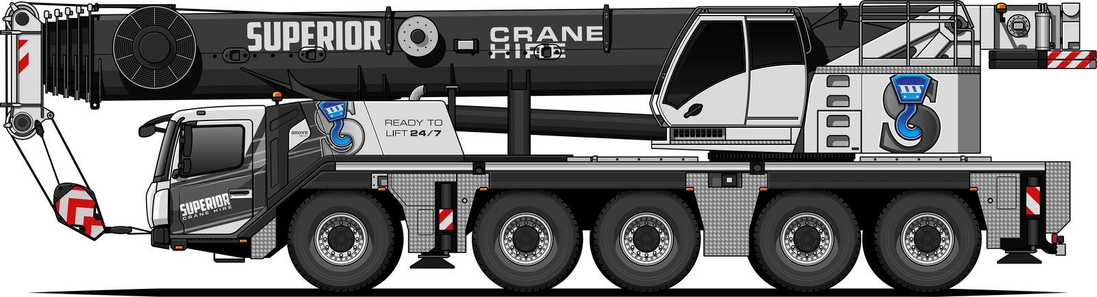 Side view of the Superior Grove GMK5150L