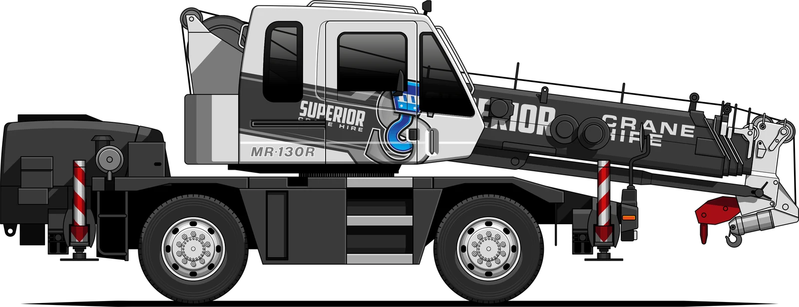 Side view of the Superior Kato MR-130R