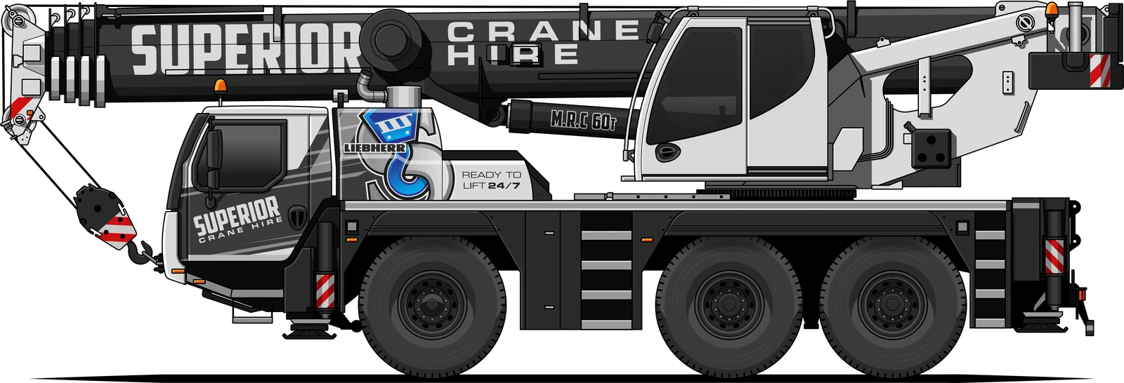 Side view of the Superior Liebherr LTM 1060-3.1