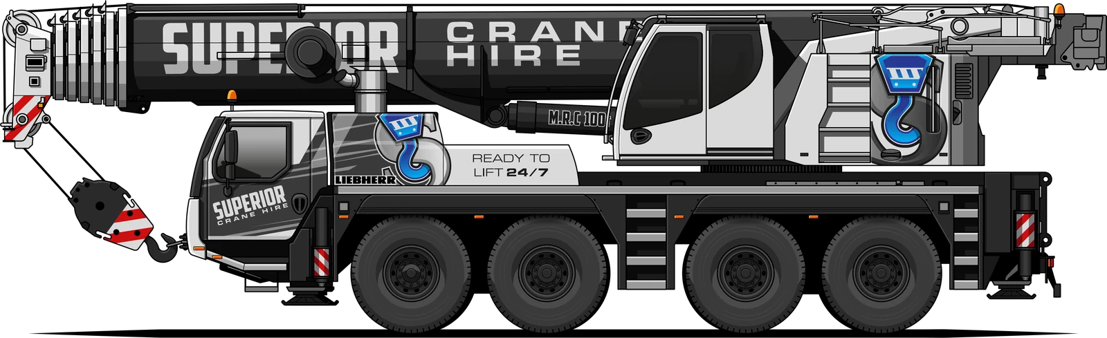 Side view of the Superior Liebherr LTM 1100-4.2