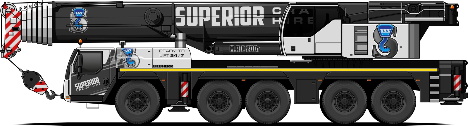 Side view of the Superior Liebherr LTM 1200-5.1