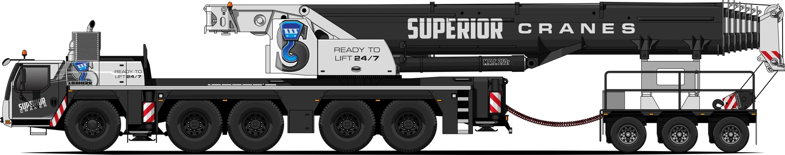 Side view of the Superior Liebherr LTM 1230-5.1