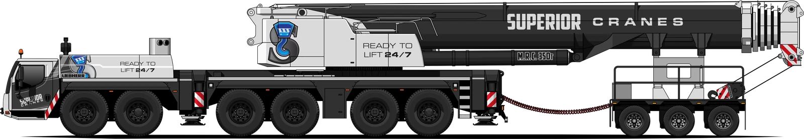 Side view of the Superior Liebherr LTM 1350-6.1